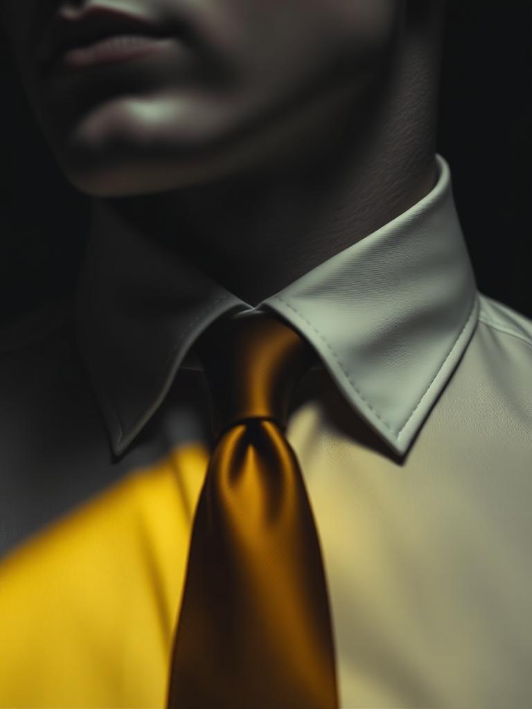 Crisp uniform collar and tie